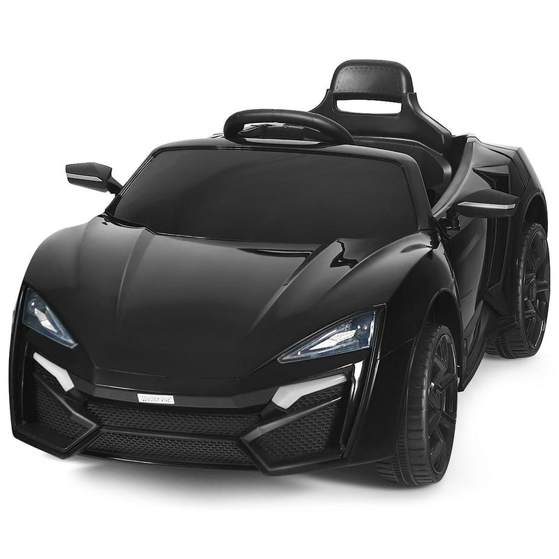 Interactive 2.4G RC Electric Car for Kids with Lights, MP3 Player, and Openable Doors - 12V