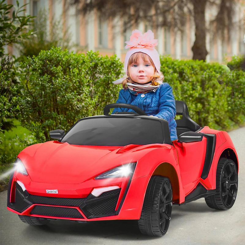 Interactive 2.4G RC Electric Car for Kids with Lights, MP3 Player, and Openable Doors - 12V