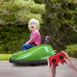 Interactive 6V Bumper Car for Kids with Remote Control, Flashing Lights, Music, and Customizable Stickers