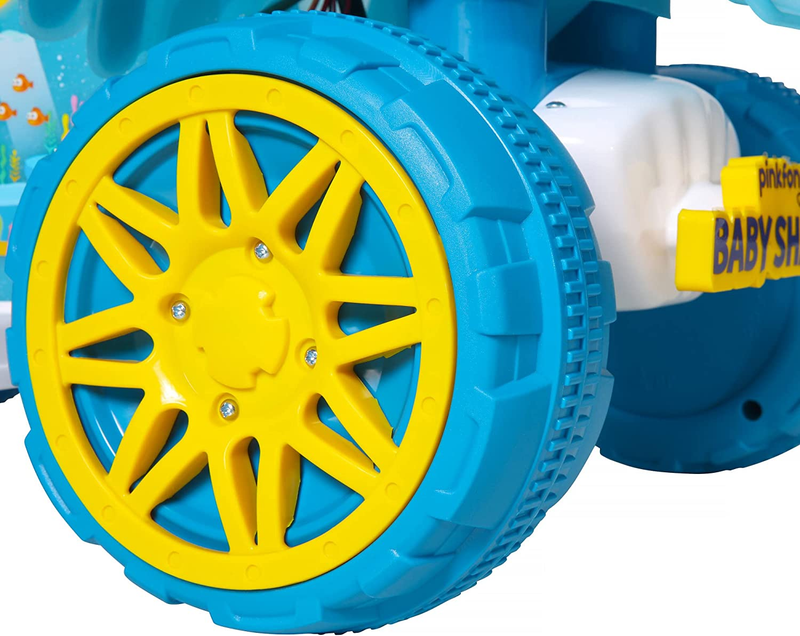 Interactive Baby Shark 6V Quad Ride-On with Light-Up Handlebars and Catchy Song