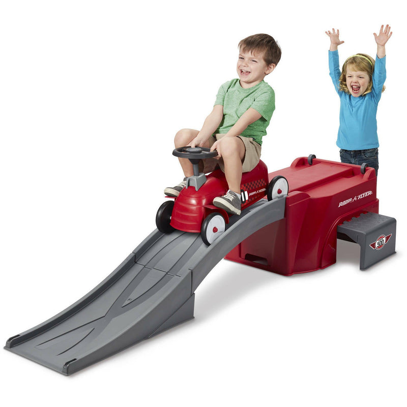 Interactive Ride-On Car Slide Ramp for Kids: Endless Fun On and Off the Track