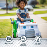 Interactive Toddler Recycling Truck: 6V Battery Ride-On Toy for Kids
