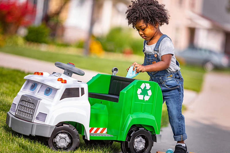 Interactive Toddler Recycling Truck Ride-On Toy by Kid Trax - Perfect for Kids Ages 1 and Up!