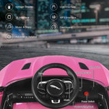 Jaguar F-Type SVR 12V Licensed Kids Ride On Car with Lights & Remote Control - Pink
