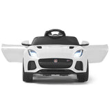 Jaguar F-Type SVR 12V Licensed Kids Ride On Car with Lights, Music, and Remote Control - White