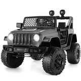 Jeep 24V/12V Kids Electric Ride-On Car with Remote Control, 3 Speeds, and LED Lights