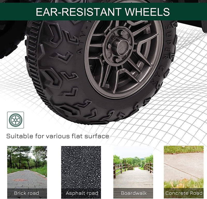 Jeep 24V/12V Kids Electric Ride-On Car with Remote Control, 3 Speeds, and LED Lights