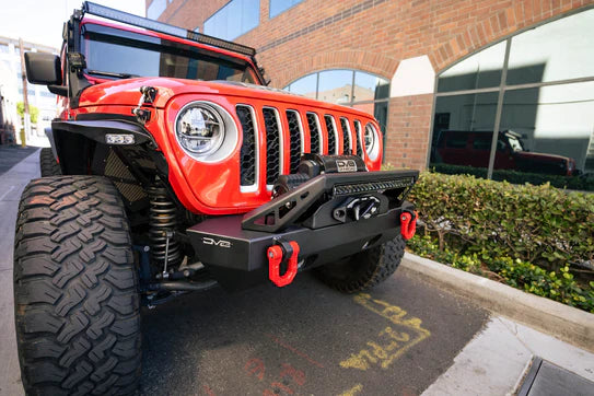 DV8 Offroad 07-18 Jeep JK, 18+ JL/ JT Jeep Wrangler Front Stubby Bumper