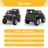 Electric Ride-On Car for Kids with LED Lights, MP3 Player, and Remote Control - 2 Seats, 12V