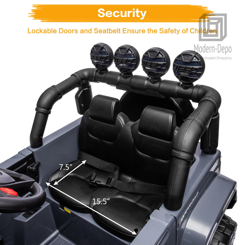 Jeep Kids Ride On Car with Parent Remote Control, Customizable Stickers, and LED Lights - 12V