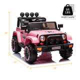 Jeep Kids Ride On Car with Parent Remote Control, Customizable Stickers, and LED Lights - 12V