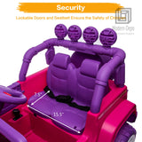 Jeep Kids Ride On Car with Parent Remote Control, Customizable Stickers, and LED Lights - 12V