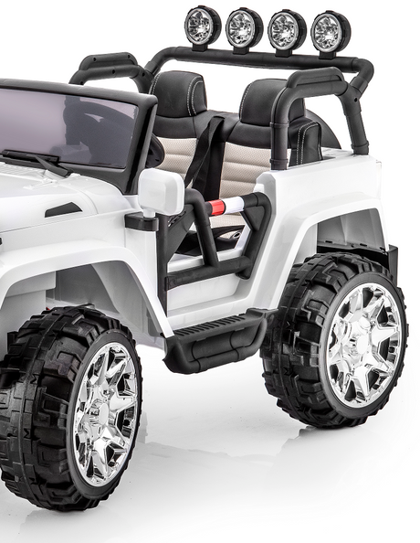 2 Seater 24 Volt 4x4 Electric Ride On Jeep Style Rubber Tires Fully Loaded Truck ATV UTV For Kids W/Magic Cars® Wireless Parental Control MagicCars