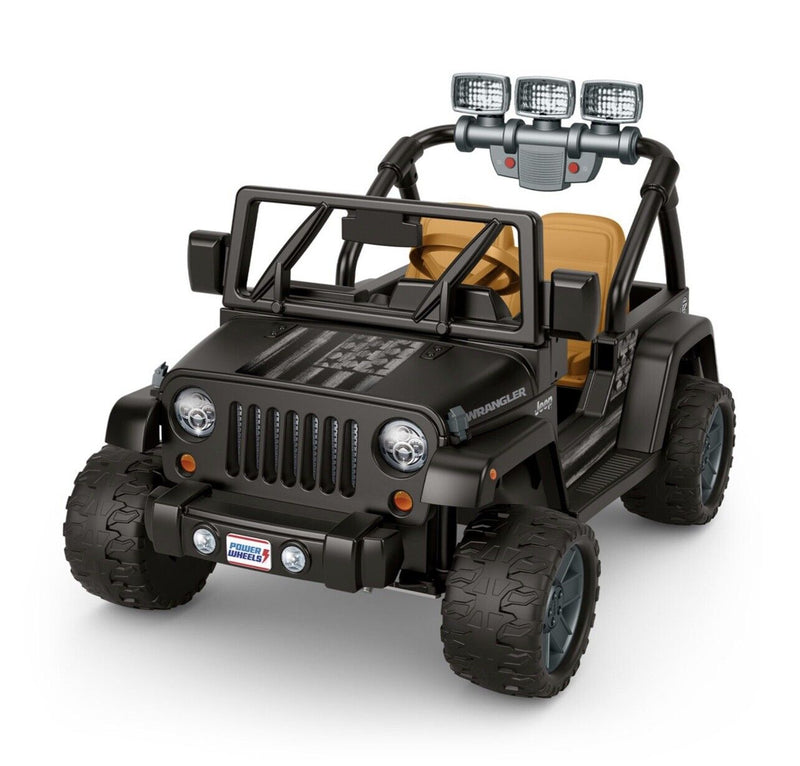 Jeep Wrangler Freedom Ride-On Toy Car with Fog Lights and Sounds - 12 Volt Power Wheels