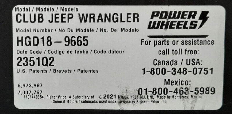 Jeep Wrangler Power Wheels Parts: Stars & Stripes Jammin Upgrade