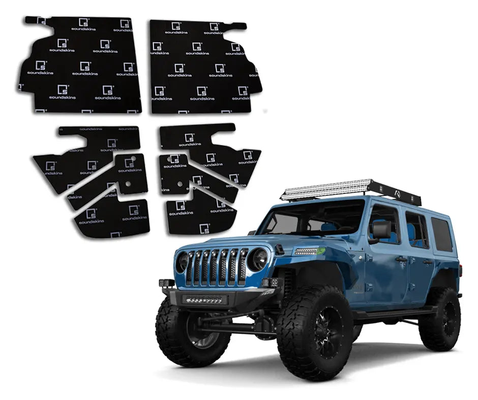 SoundSkins | 2018+ Jeep Wrangler JL Sound Deadening – 4 Door Vehicle Specific Kit, Multi-Layer Design SoundSkins Global