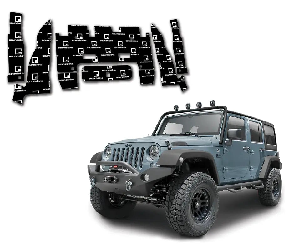 SoundSkins | 2007-2018 Jeep Wrangler JK Trunk Sound Deadening Vehicle Specific Kit | SSK-WJKTRUNK | 3 Layers (Acoustic Foam, Foil, Rubber Butyl), 18 sq ft SoundSkins Global
