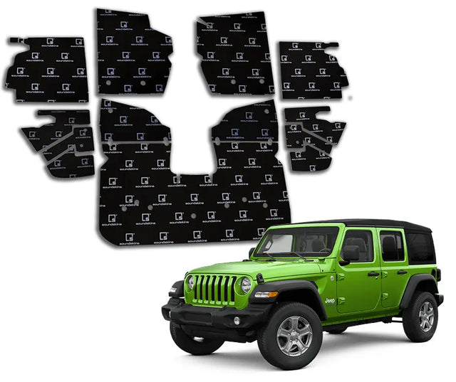 SoundSkins | 2018+ Jeep Wrangler JL Sound Deadening Vehicle Specific Kit | SSK-WJL | 3 Layers (Acoustic Foam, Foil, Rubber Butyl), 43 sq ft SoundSkins Global