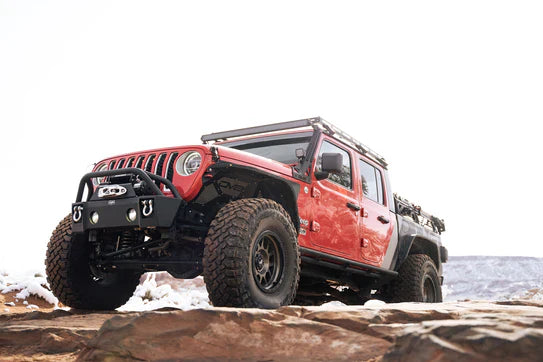 DV8 Offroad 07-18 Jeep JK, 18+ JL/ JT Jeep Wrangler Pocket Front Bumper