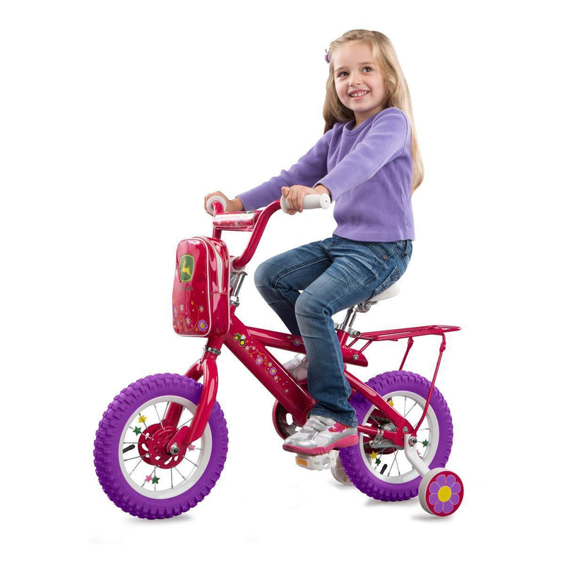 John Deere 12 Heavy Duty Pink Kids Bike for Endless Outdoor Fun