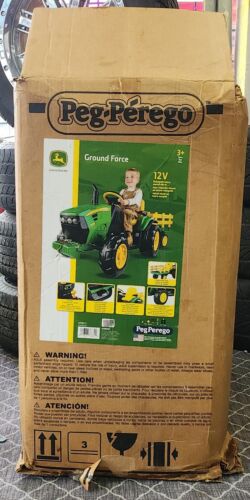 John Deere Ground Force 12-volt Tractor Ride-On Toy for Kids Ages 3-7 in Green