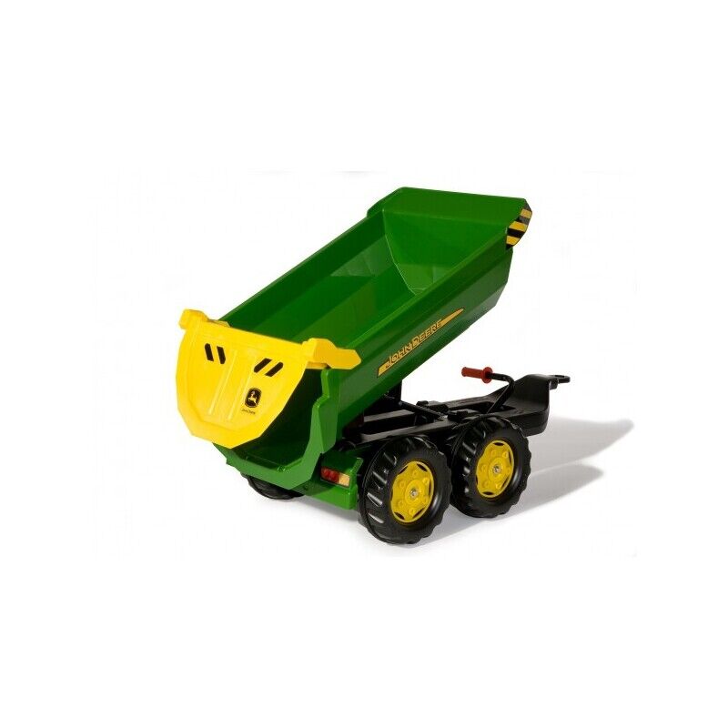 John Deere Halfpipe Tipper Trailer by Rolly Toys: The Perfect Addition to Your Playtime Fun!