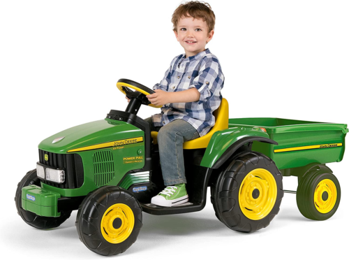 John Deere Power Pull 6V Ride-On Tractor in Green