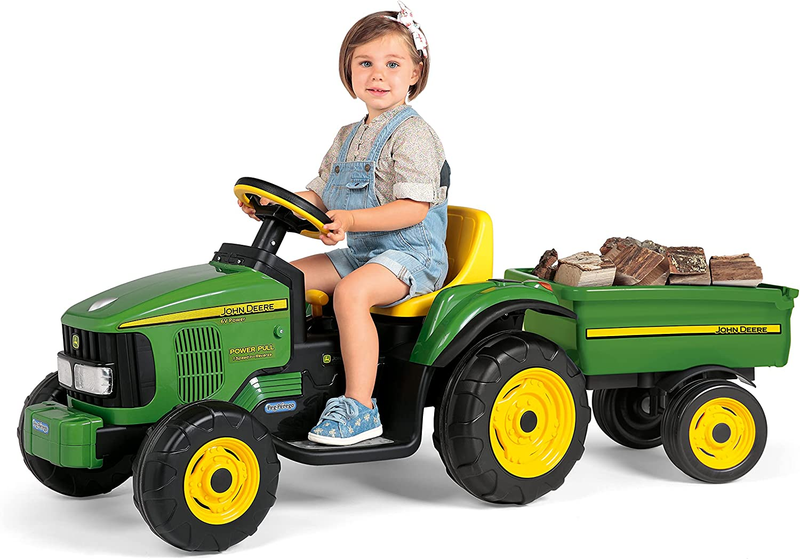 John Deere Power Pull 6V Ride-On Tractor in Green