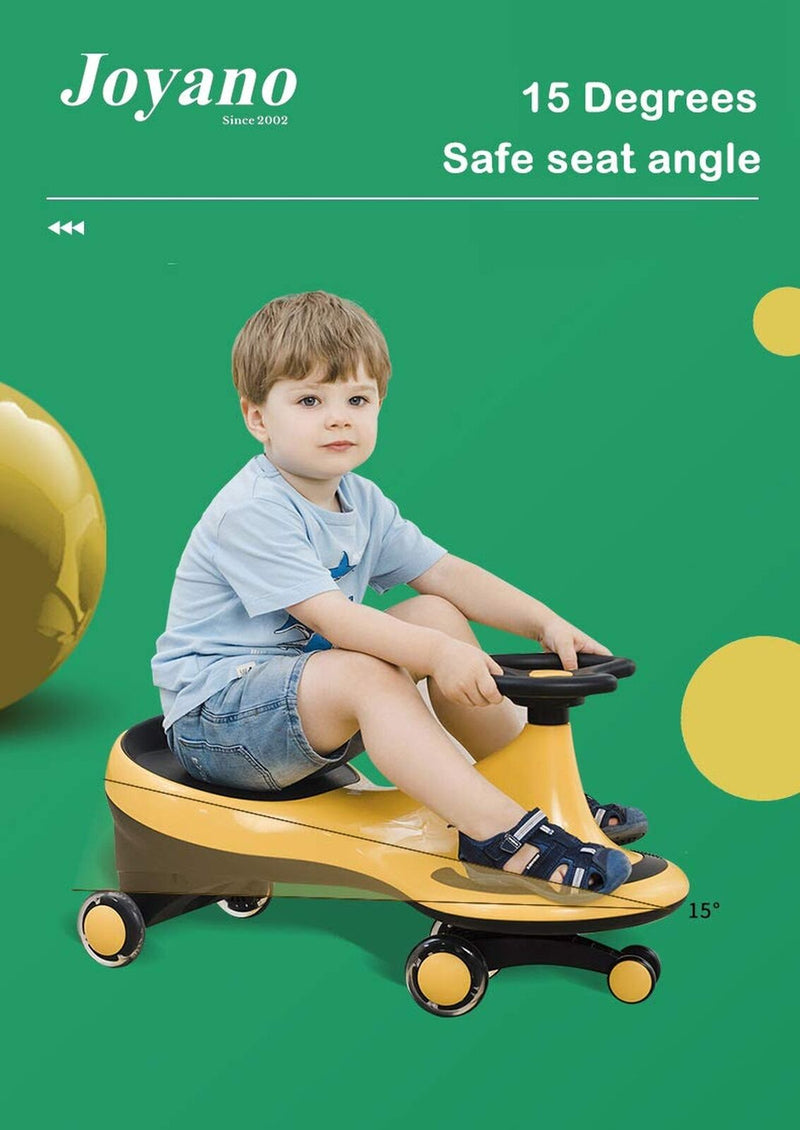 Joyano® LED Swing Car with Flashing Wheels for Kids - Wiggle and Ride Fun!