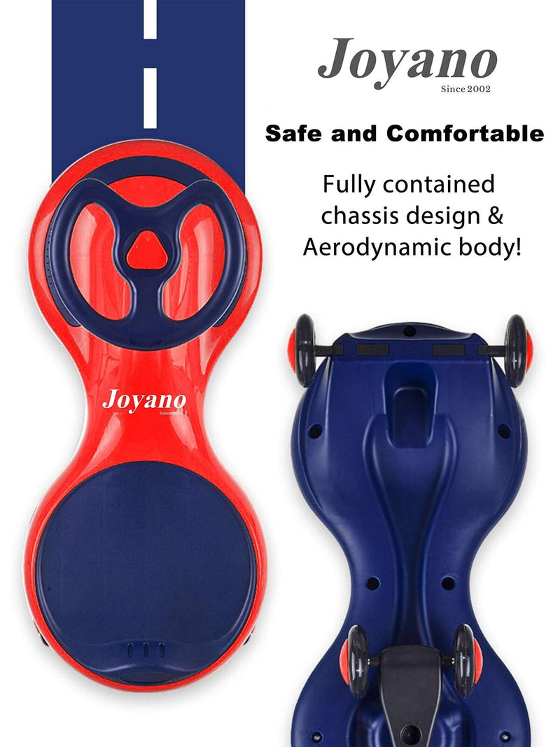Joyano® LED Swing Car with Flashing Wheels for Kids - Wiggle and Ride Fun!