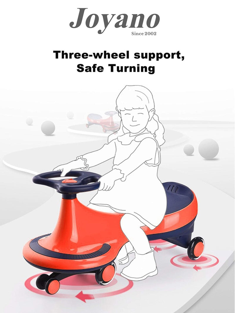 Joyano® LED Swing Car with Flashing Wheels for Kids - Wiggle and Ride Fun!