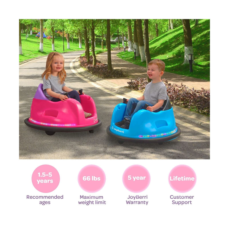 JoyBerri Bumper Car for Toddlers - Electric Ride On Toy for Babies and Kids