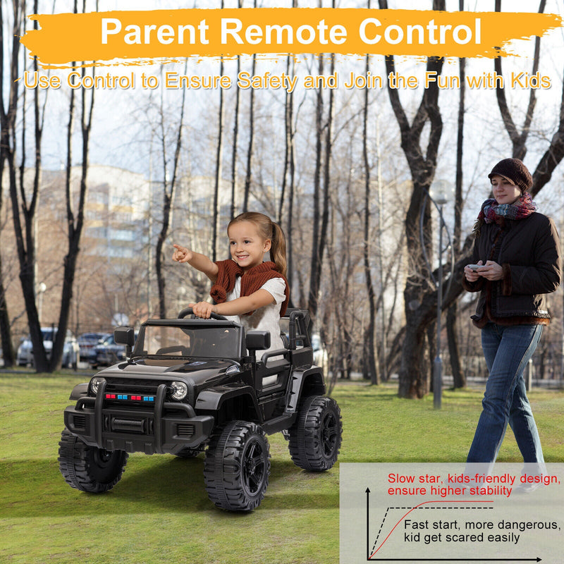 JOYMOR 12V Kids Ride-On Truck with Remote Control, Adjustable Speeds, and MP3 Player