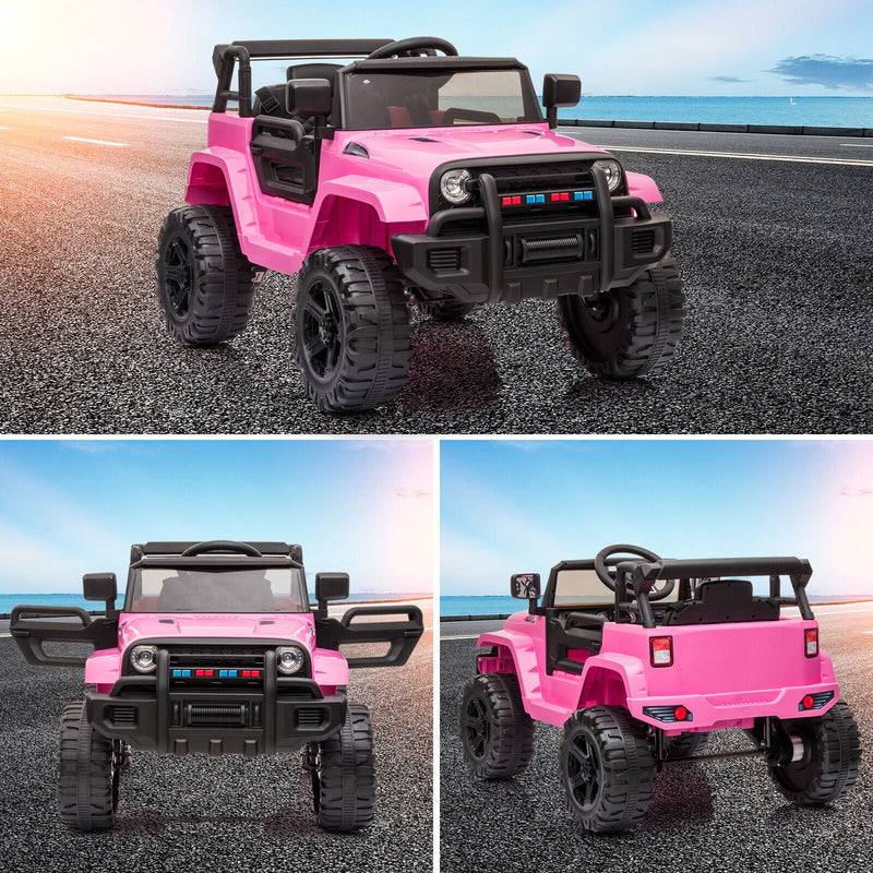 JOYMOR 12V Kids Ride-On Truck with Remote Control, Adjustable Speeds, and MP3 Player