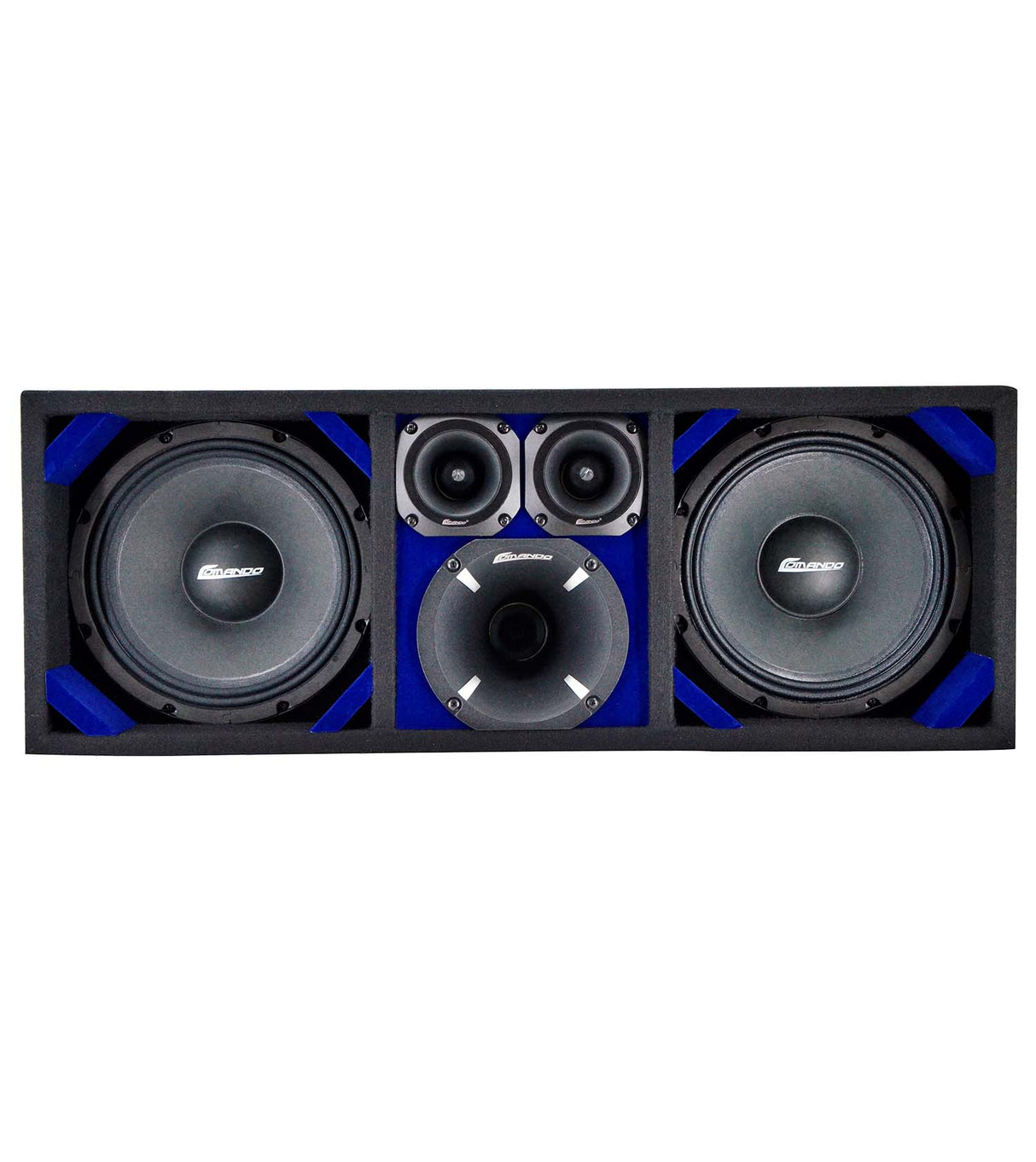 KTPON-210BLACK / DUAL 10"  BLUE/BLACK LOADED Comando Audio Inc.