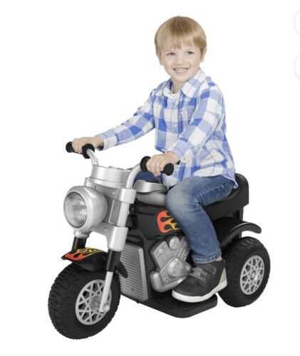 Kalee 6V Black Little Cruiser Motorcycle - Battery Powered Ride-On for Ages 2-5