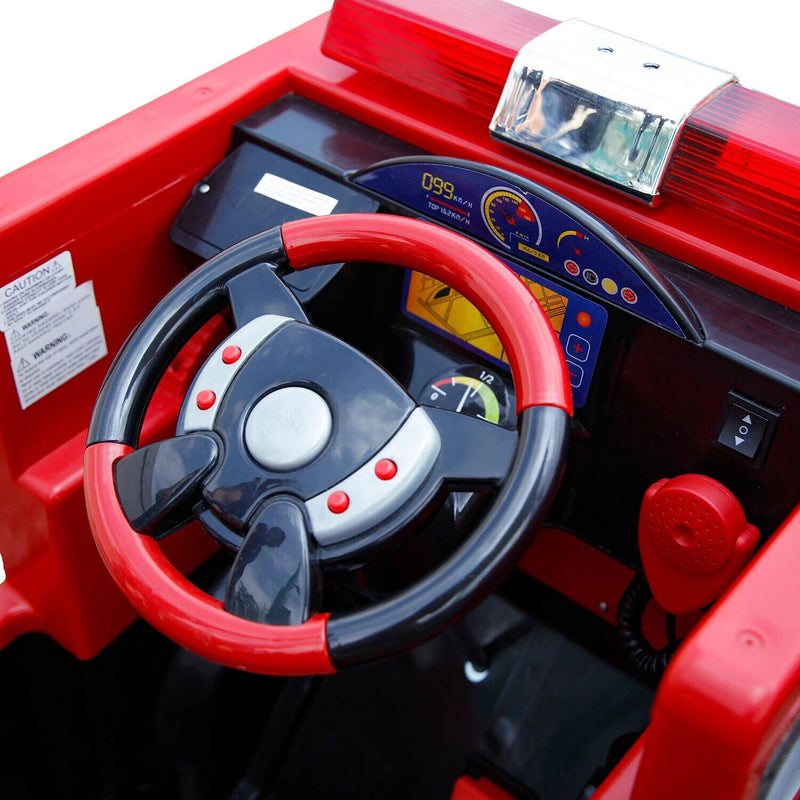 Kalee Firetruck Ride-On: Realistic 12-Volt Experience for Young Firefighters