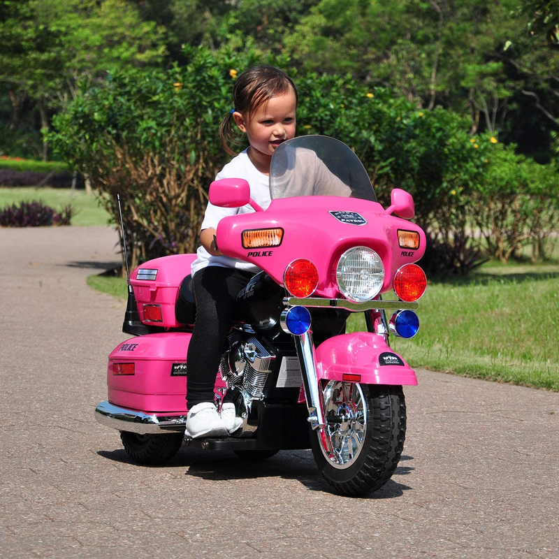 Kid Motorz 12V Pink Police Patrol Ride-On Car