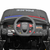 Kid Ride on Police Car with Parental Remote Control - 12V Battery Powered Electric Truck