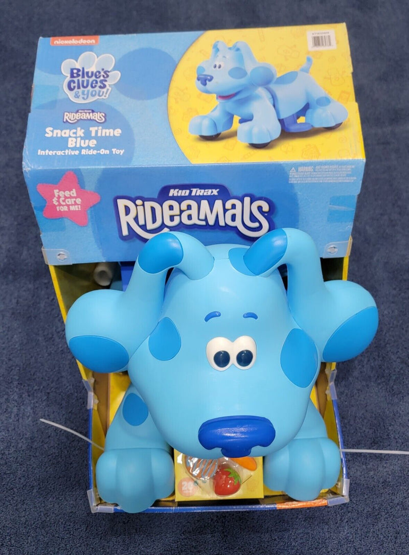 Kid Trax Blue's Clues Rideamals Interactive Ride-On Toy with Snack Time Feature - Brand New