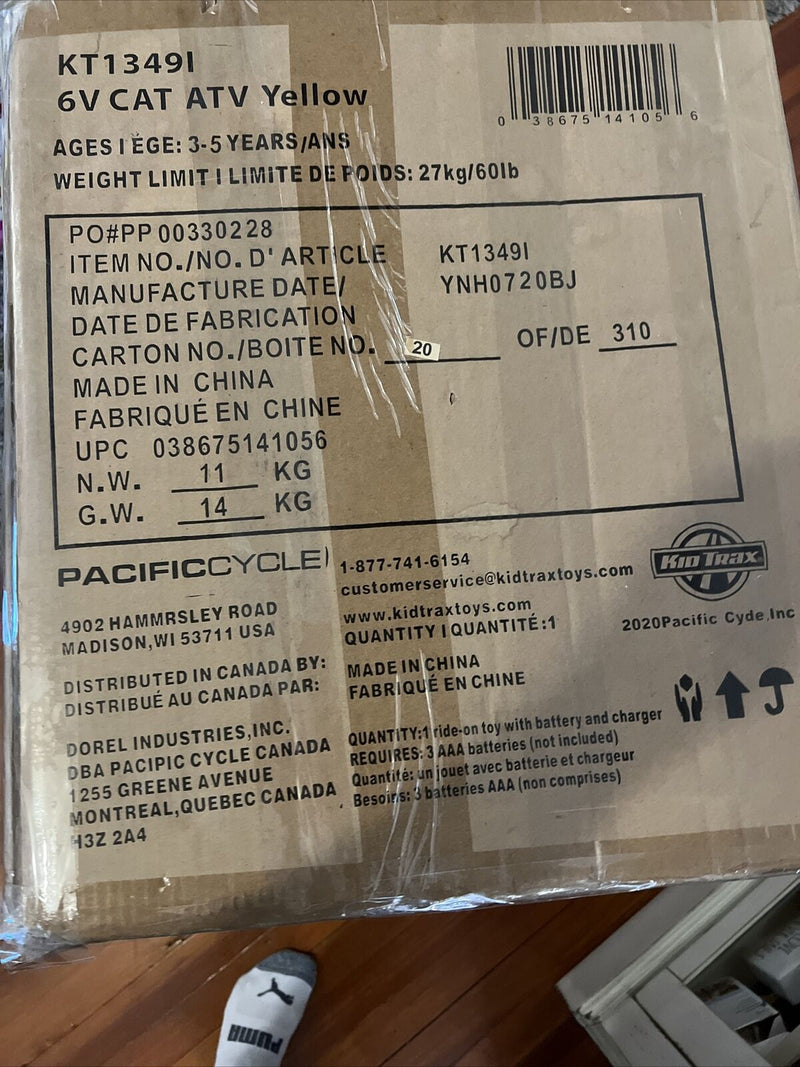 Kid Trax Caterpillar ATV 6V Ride-On Toy for Toddlers, Ages 3-5, Brand New in Box