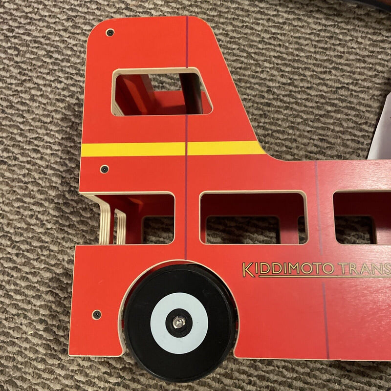 Kiddimoto London Bus Walker and Ride-On Toy for Toddlers (12-24 Months)
