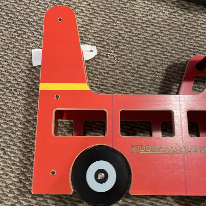Kiddimoto London Bus Walker and Ride-On Toy for Toddlers (12-24 Months)