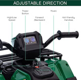 Kids Electric ATV with AUX and USB, 4-Wheeler Ride-On Car for Children - 12V