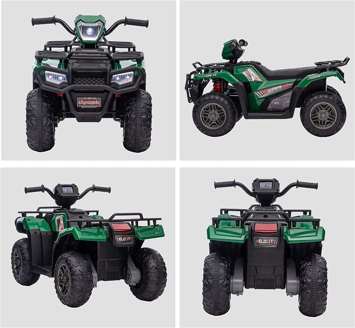 Electric Kids Ride On ATV 4-Wheeler Quad with Music, LED Lights, and USB for Ages 3-8