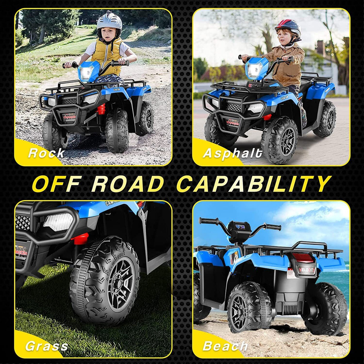 Kids Ride On Jeep Truck with Remote Control, MP3 Player, LED Lights, and 3 Speed Options - Perfect Gift for Children (24V/12V)