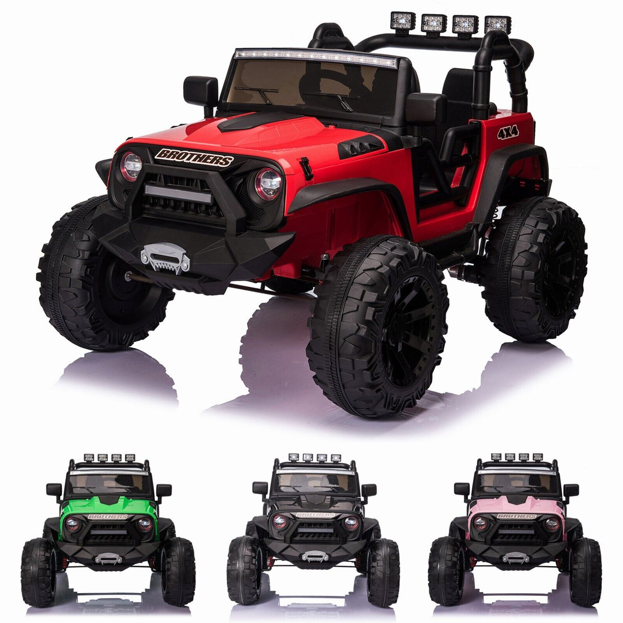 2-Seater 400W Electric Kids Truck with MP3, LED Lights, and Remote Control - 24V Ride-On Car