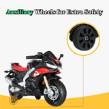 Kid's Electric Motorcycle with LED Lights and Bluetooth - 12V Ride-On Motorbike
