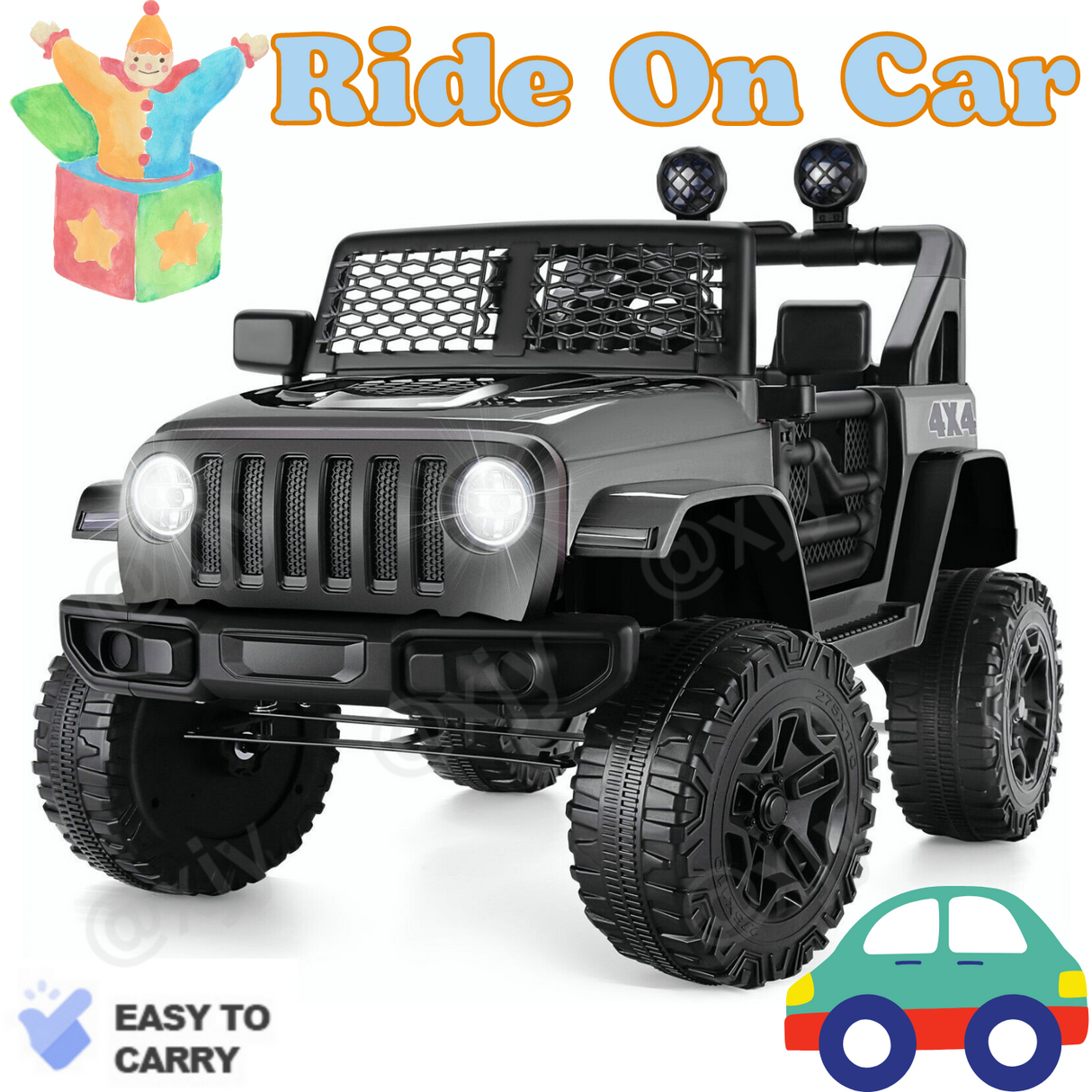 Electric Ride-On Toy Car for Kids with Remote Control and MP3 Player