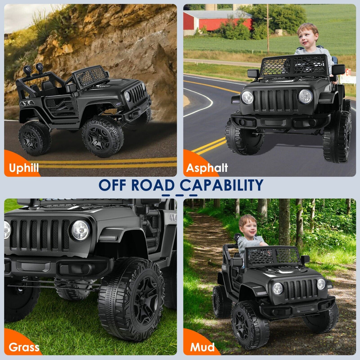 Electric Ride-On Toy Car for Kids with Remote Control and MP3 Player